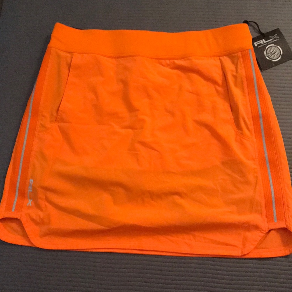 RLX Ralph Lauren Orange Golf Skort